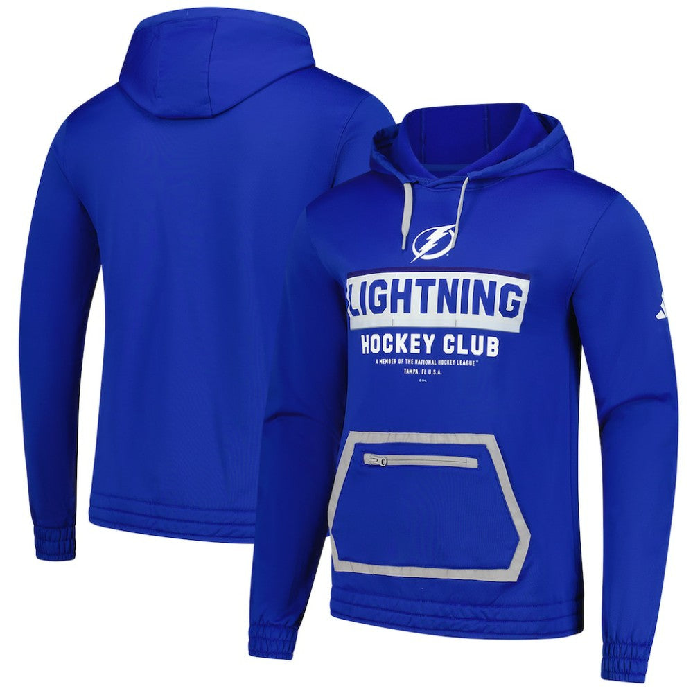 Tampa Bay Lightning adidas Team Pullover Hoodie Blue