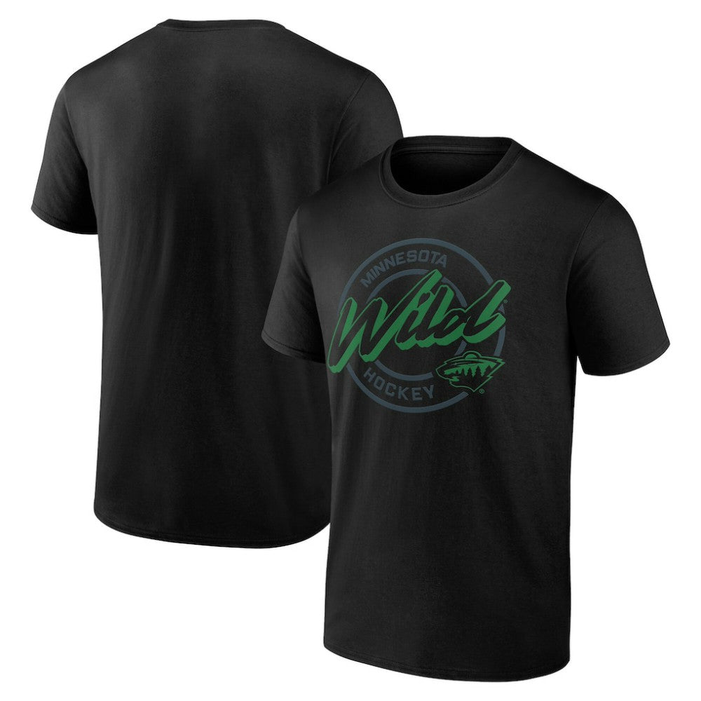 Minnesota Wild Color Block Puck T-Shirt Black