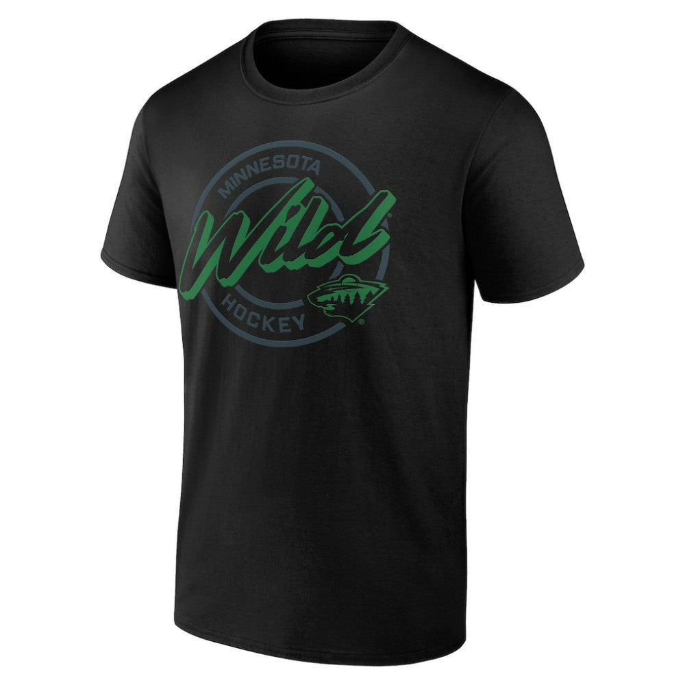 Minnesota Wild Color Block Puck T-Shirt Black