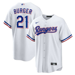Jake Burger Texas Rangers Home Replica Jersey White | Nike