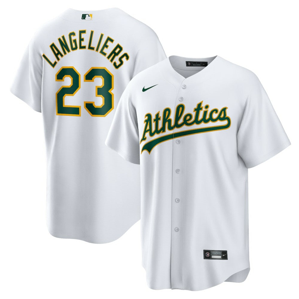 Shea Langeliers Athletics Home Replica Jersey - White