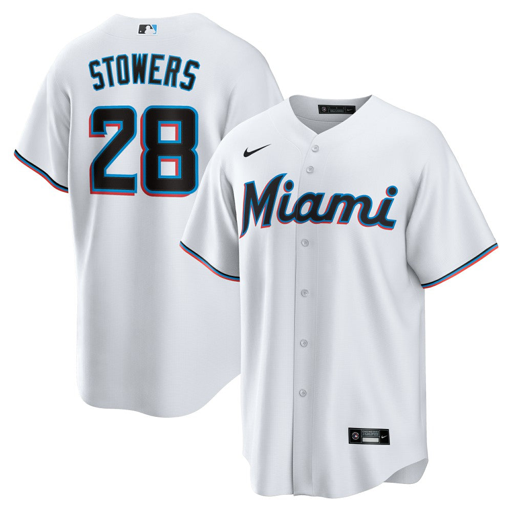 Kyle Stowers Miami Marlins Home Replica Jersey White | Nike