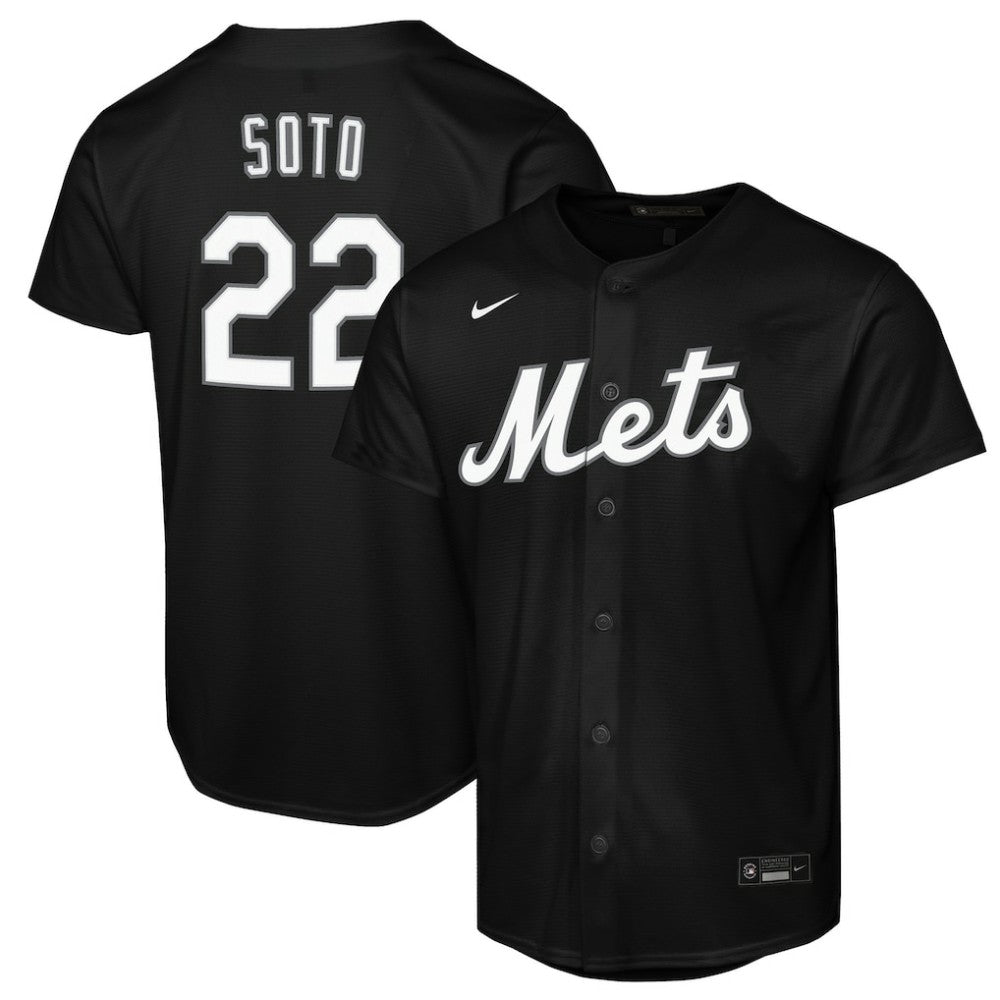Juan Soto New York Mets  Youth Replica Fashion Jersey Black | Nike