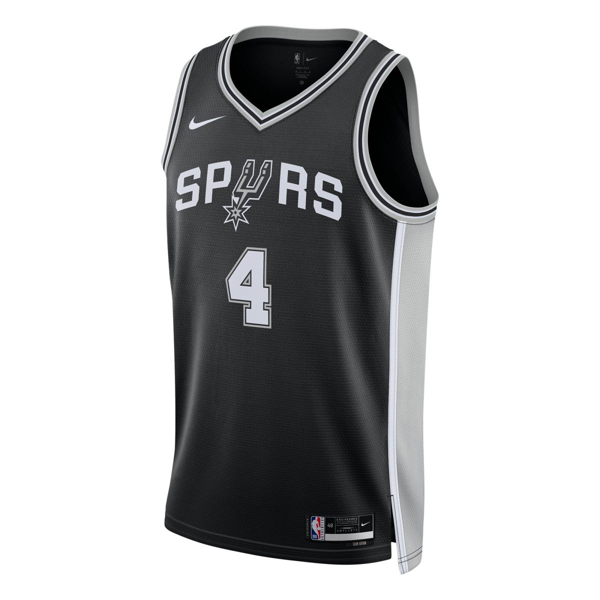 De'Aaron Fox San Antonio Spurs Unisex Swingman Player Jersey - Icon Edition - Black