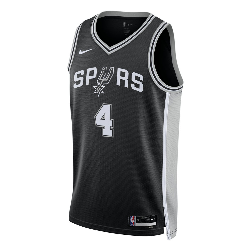 De'Aaron Fox San Antonio Spurs Unisex Swingman Player Jersey - Icon Edition - Black