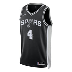 De'Aaron Fox San Antonio Spurs Unisex Swingman Player Jersey - Icon Edition - Black