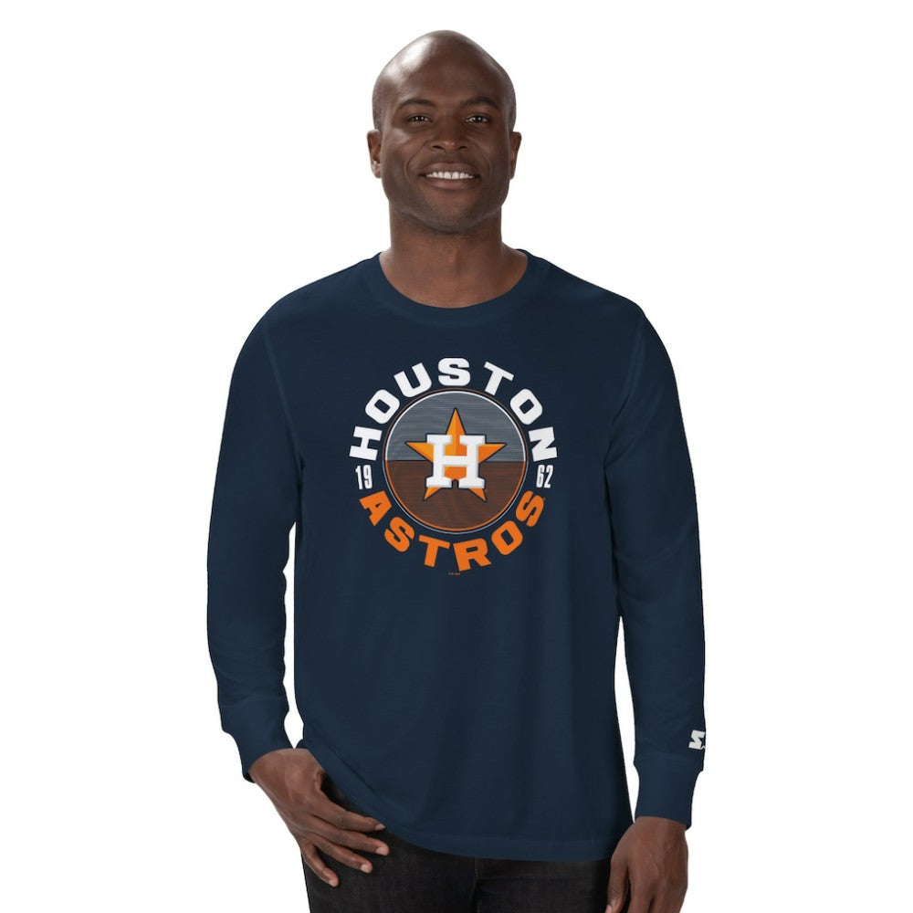 Houston Astros Starter Halftime Long Sleeve T-Shirt Navy