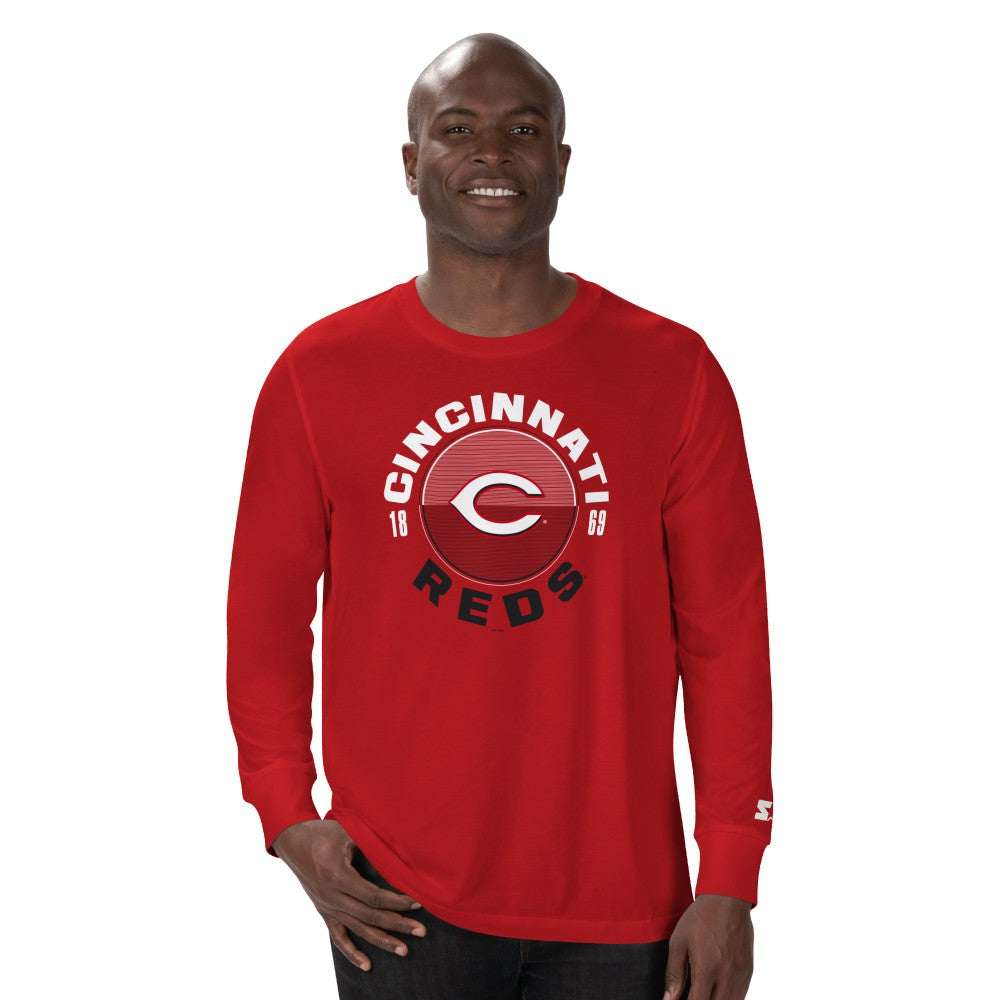 Cincinnati Reds Starter Halftime Long Sleeve T-Shirt Red