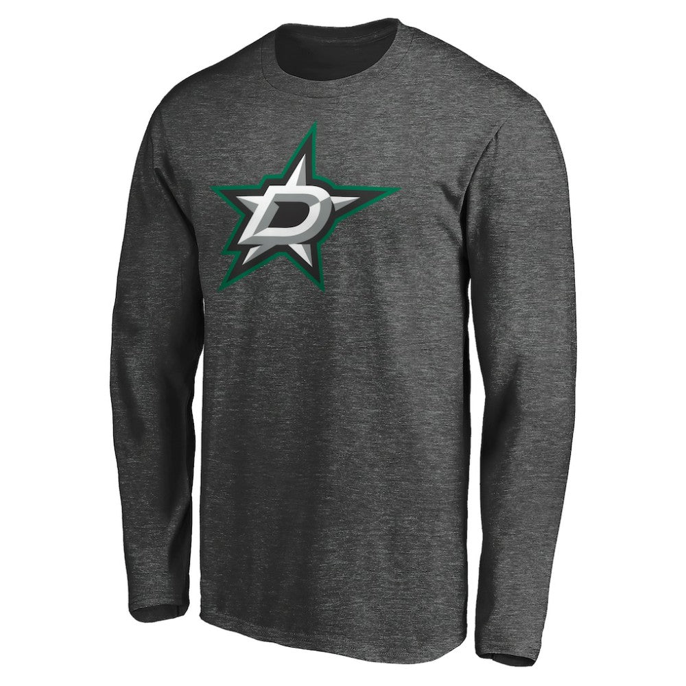 Dallas Stars Fanatics Logo Long Sleeve T-Shirt Charcoal