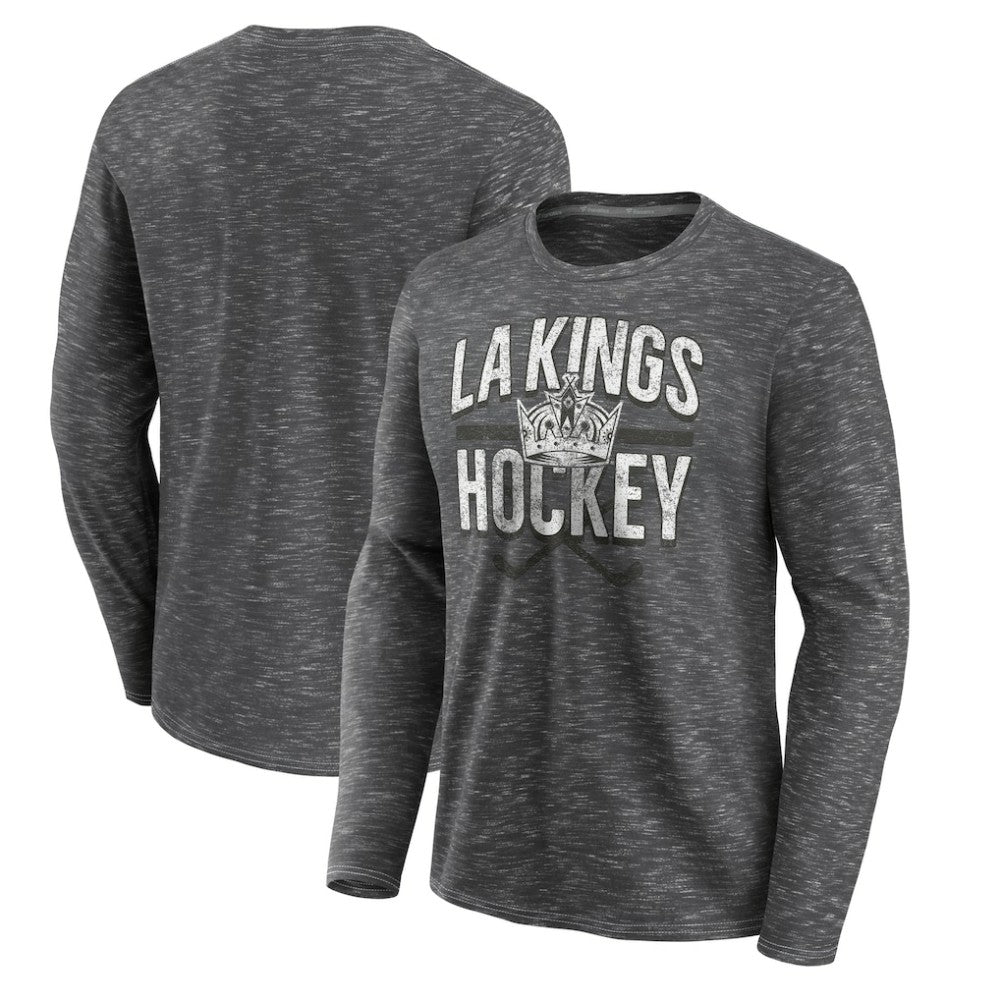 Los Angeles Kings Fanatics Logo Long Sleeve T-Shirt Charcoal