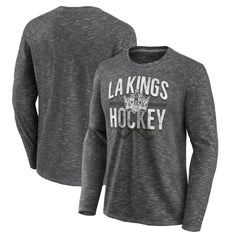Los Angeles Kings Fanatics Logo Long Sleeve T-Shirt Charcoal
