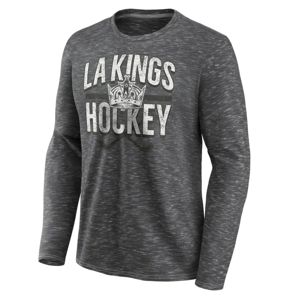 Los Angeles Kings Fanatics Logo Long Sleeve T-Shirt Charcoal