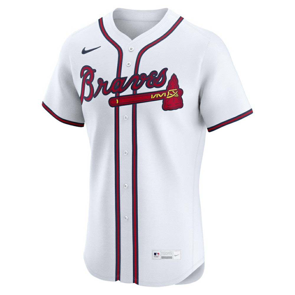 Atlanta Braves Home Elite Custom Jersey White | Nike