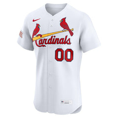 St. Louis Cardinals Home Elite Sponsor Patch Custom Jersey White | Nike