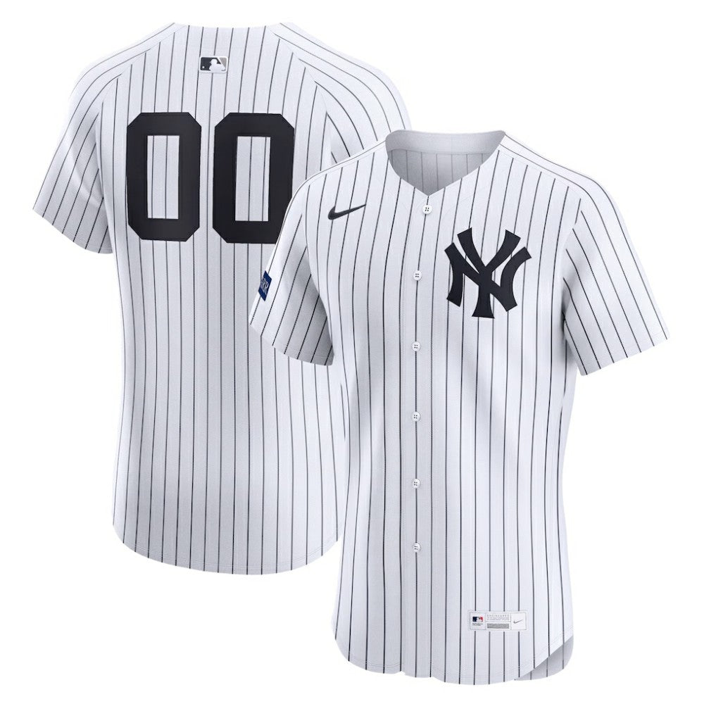 New York Yankees Home Elite Sponsor Patch Pick-A-Player Retired Roster Jersey White | Nike