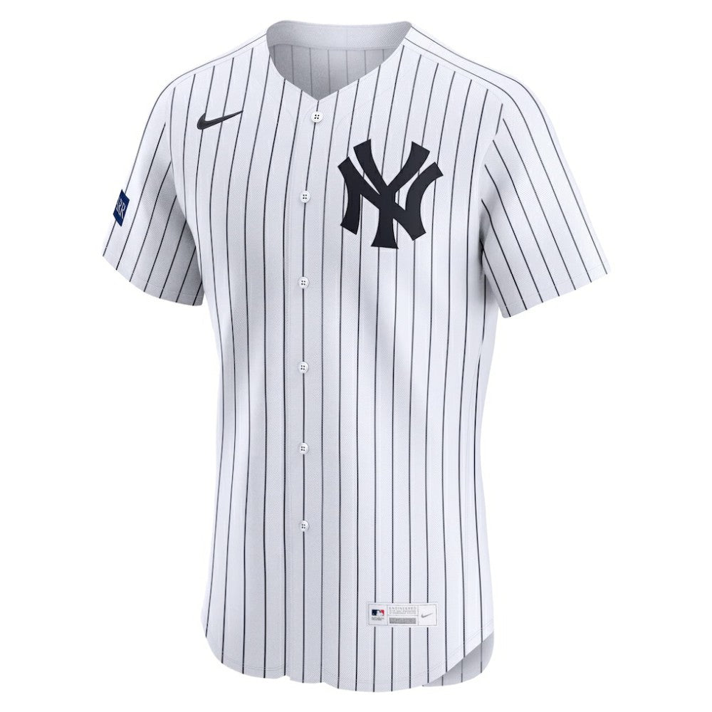 New York Yankees Home Elite Sponsor Patch Pick-A-Player Retired Roster Jersey White | Nike