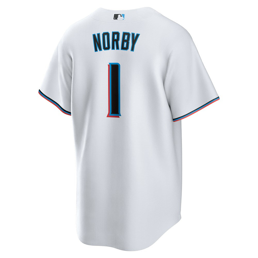 Connor Norby Miami Marlins Home Replica Jersey White | Nike