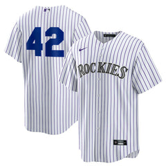Colorado Rockies Home  2025 Jackie Robinson Day Replica Jersey White | Nike