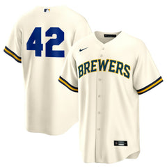 Milwaukee Brewers Home  2025 Jackie Robinson Day Replica Jersey Cream | Nike
