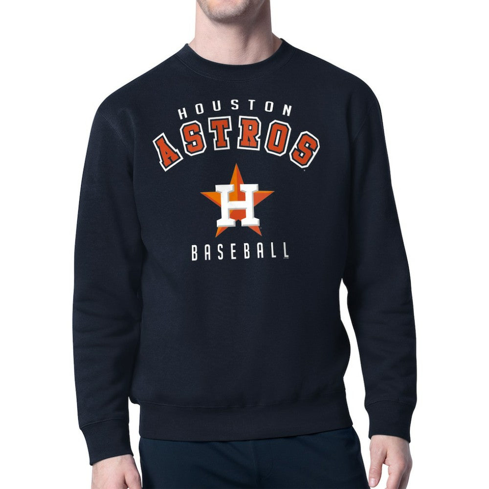 Houston Astros Starter Team Logo Fleece Pullover Sweatshirt Navy