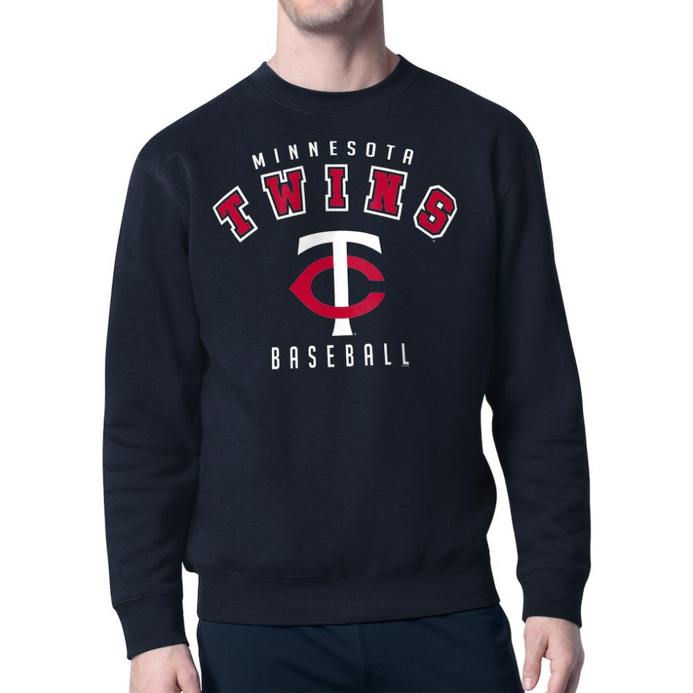 Minnesota Twins Starter Team Logo Fleece Pullover Sweatshirt Navy