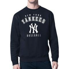 New York Yankees Starter Team Logo Fleece Pullover Sweatshirt Navy