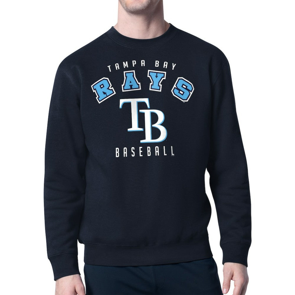 Tampa Bay Rays Starter Team Logo Fleece Pullover Sweatshirt Navy