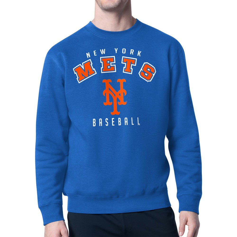 New York Mets Starter Team Logo Fleece Pullover Sweatshirt Royal