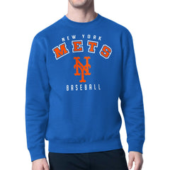 New York Mets Starter Team Logo Fleece Pullover Sweatshirt Royal