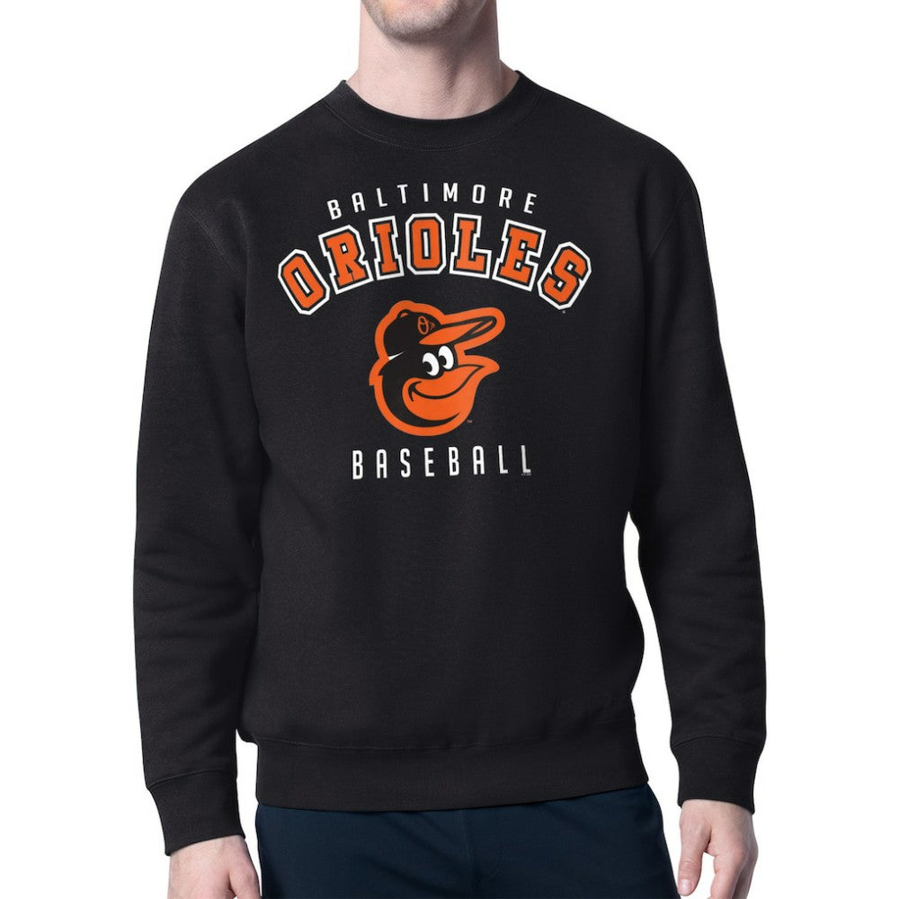 Baltimore Orioles Starter Team Logo Fleece Pullover Sweatshirt Black