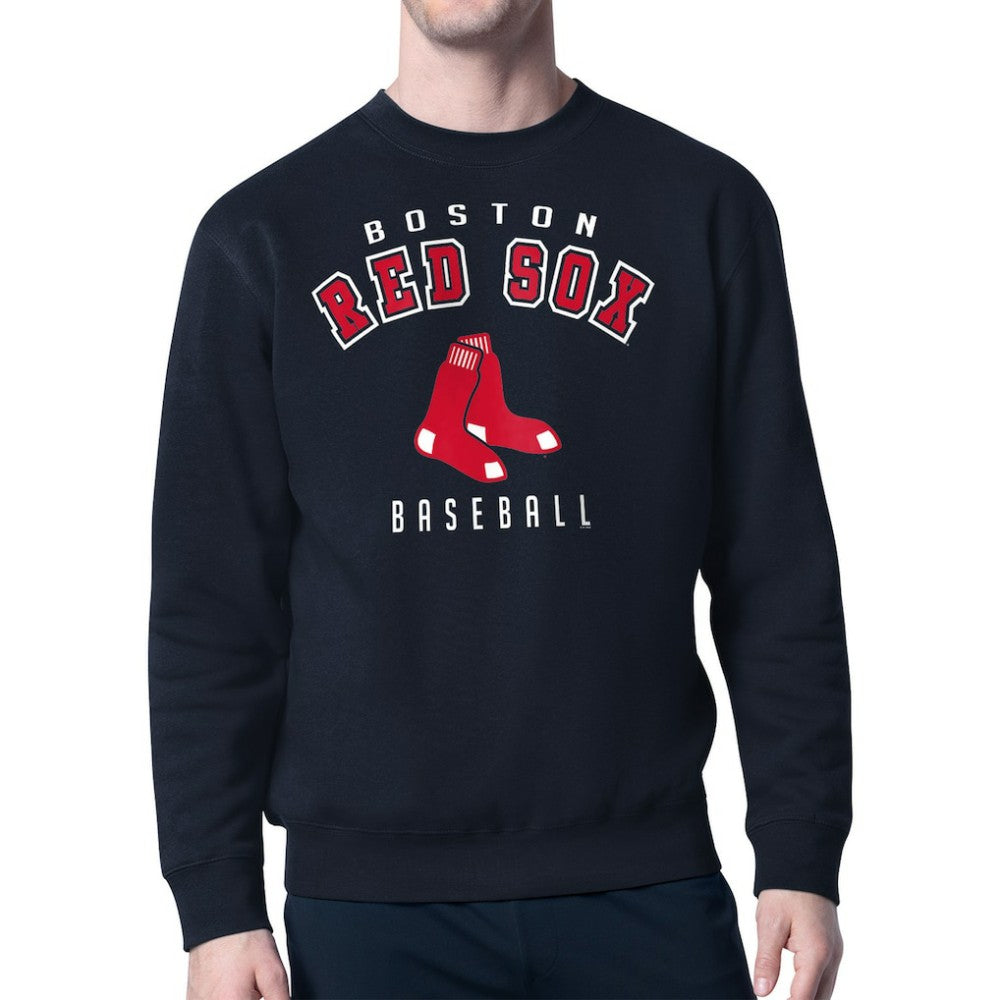 Boston Red Sox Starter Team Logo Fleece Pullover Sweatshirt Navy