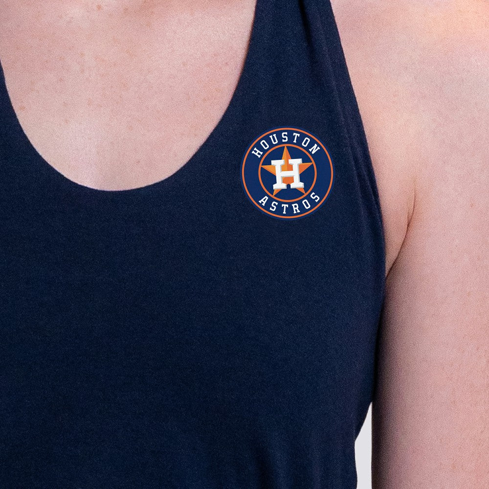 Houston Astros Lusso Women's Noelle V-Neck Tank Top Navy