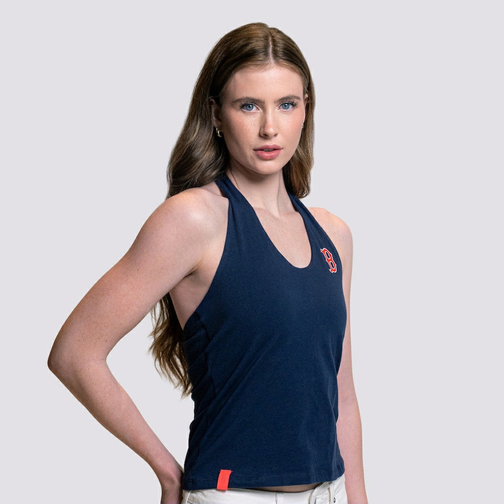 Boston Red Sox Lusso Women's Noelle V-Neck Tank Top Navy