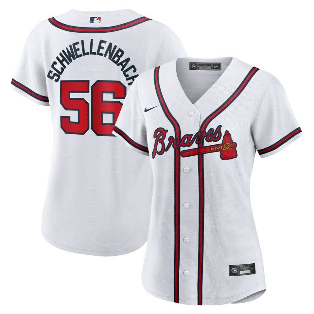 Spencer Schwellenbach Atlanta Braves Women's Home Replica Jersey White | Nike