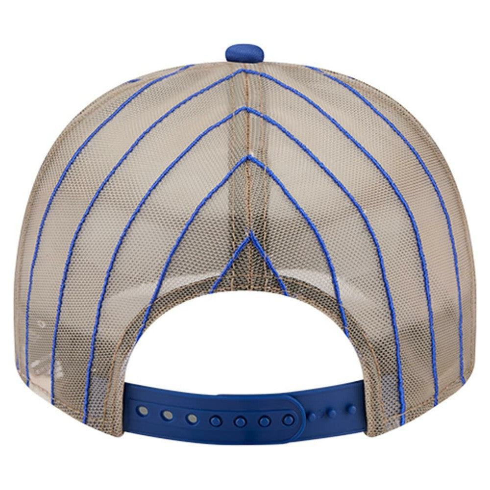 Texas Rangers Vintage Arched Foam Front 9FIFTY A-Frame Adjustable Trucker Hat Royal | New Era