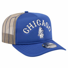 Chicago Cubs Vintage Arched Foam Front 9FIFTY A-Frame Adjustable Trucker Hat Royal | New Era