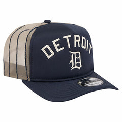 Detroit Tigers Vintage Arched Foam Front 9FIFTY A-Frame Adjustable Trucker Hat Navy | New Era