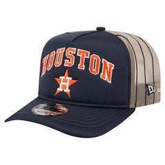 Houston Astros Vintage Arched Foam Front 9FIFTY A-Frame Adjustable Trucker Hat Navy | New Era