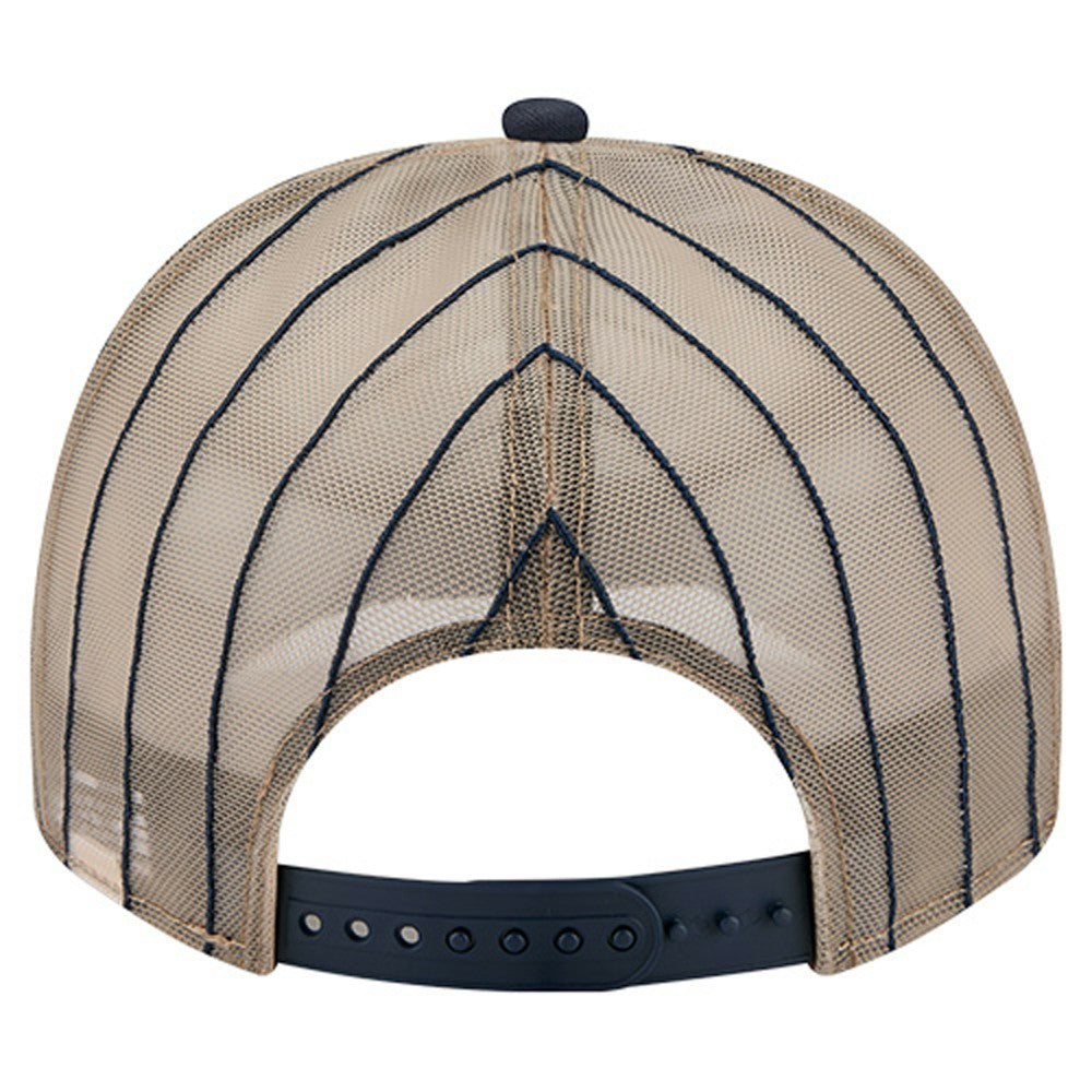 New York Yankees Vintage Arched Foam Front 9FIFTY A-Frame Adjustable Trucker Hat Navy | New Era
