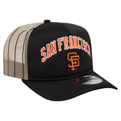 San Francisco Giants Vintage Arched Foam Front 9FIFTY A-Frame Adjustable Trucker Hat Black | New Era