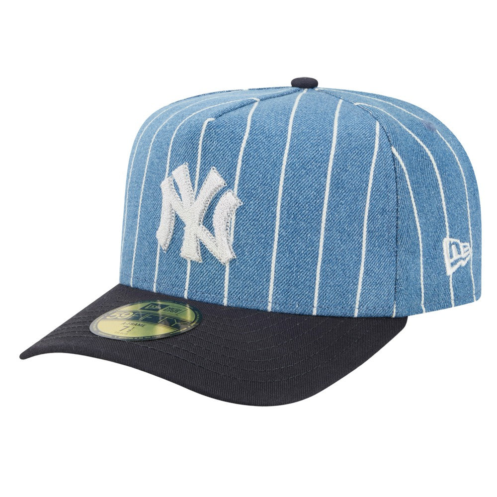 New York Yankees Parallel A-Frame 59FIFTY Fitted Hat Blue/Navy | New Era