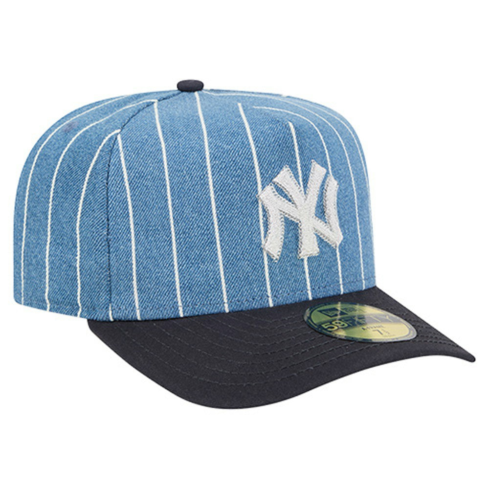 New York Yankees Parallel A-Frame 59FIFTY Fitted Hat Blue/Navy | New Era