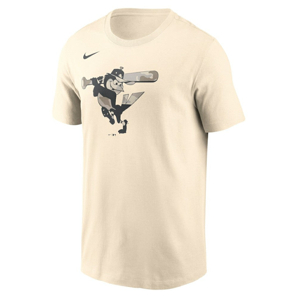 Baltimore Orioles Camo Logo T-Shirt Cream | Nike
