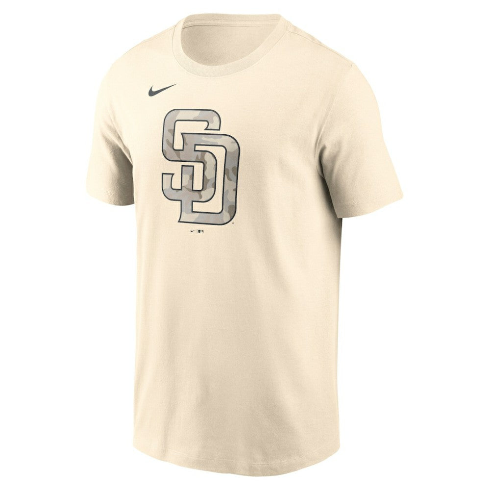 San Diego Padres Camo Logo T-Shirt Cream | Nike