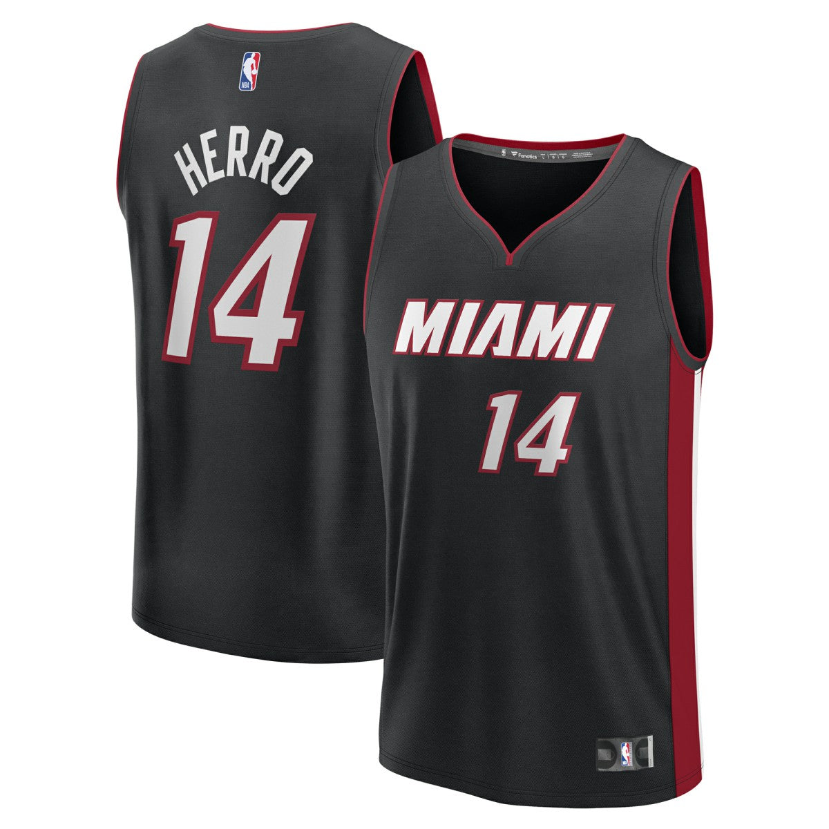 Tyler Herro Miami Heat Fast Break Replica Player Jersey - Black - Icon Edition