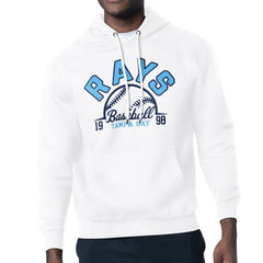 Tampa Bay Rays Starter Half Ball Team Graphic Pullover Hoodie White