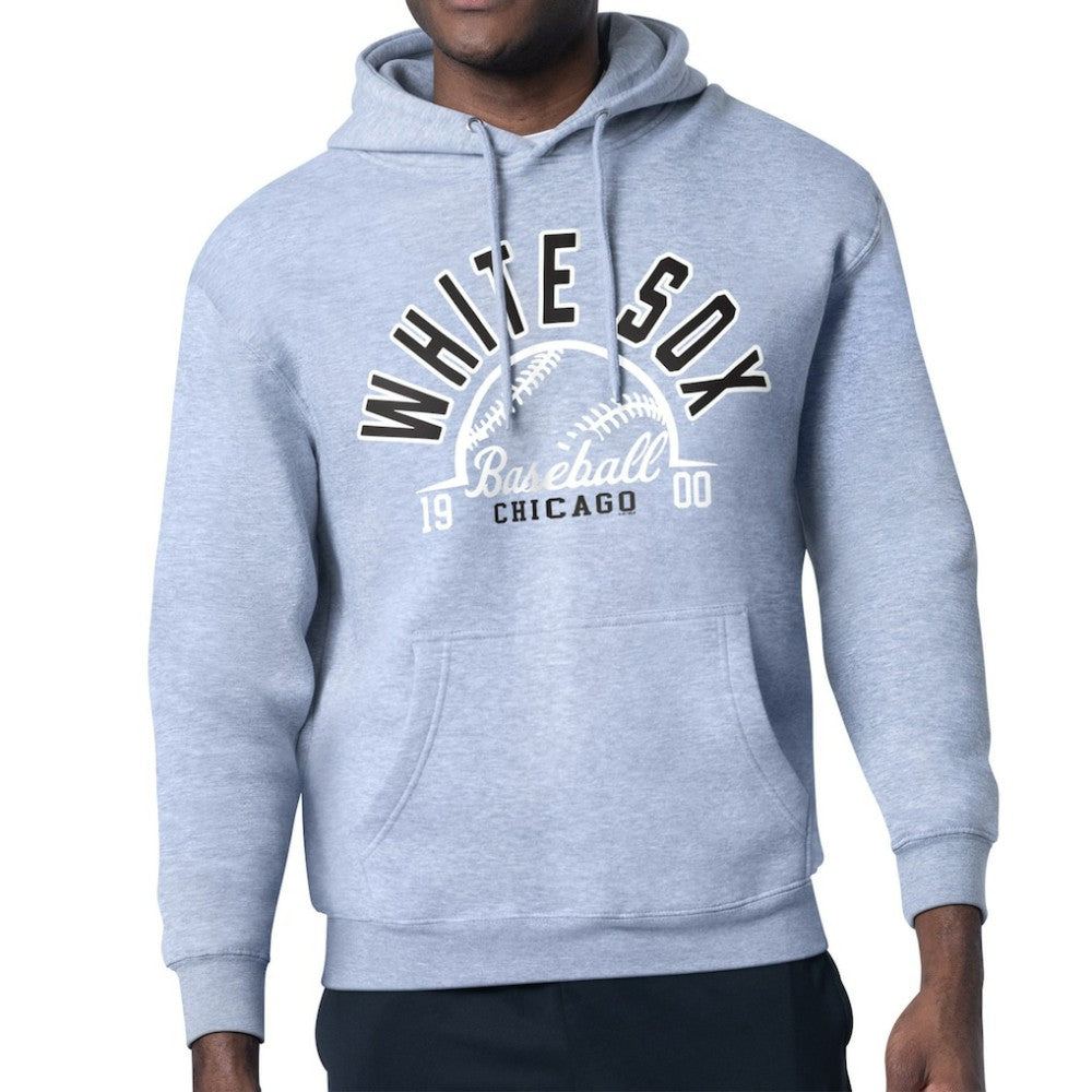 Chicago White Sox Starter Half Ball Team Graphic Pullover Hoodie Heather Gray