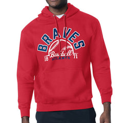 Atlanta Braves Starter Half Ball Team Graphic Pullover Hoodie Red