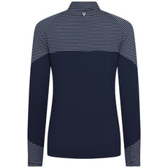 Minnesota Twins Levelwear Women's Classic Stripes Insignia 2.0 Raglan Quarter-Zip Top Navy
