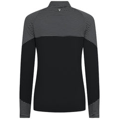 Miami Marlins Levelwear Women's Classic Stripes Insignia 2.0 Raglan Quarter-Zip Top Black